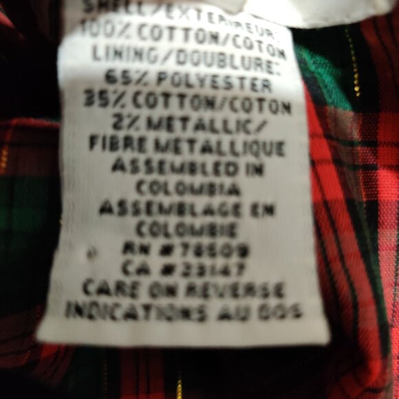 Vintage Talbots M Petite Black Velvet Vest Quilted Front Gold Button Plaid Lined - Picture 8 of 10